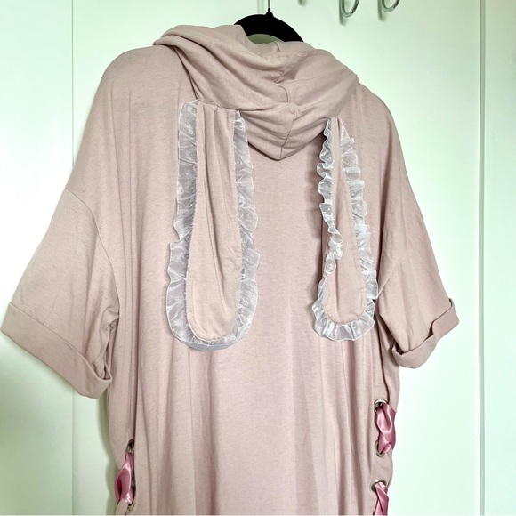 Kawaii PRELOVED Ank Rouge Bunny Ear Lolita Ribbon Pullover - Picture 2 of 5